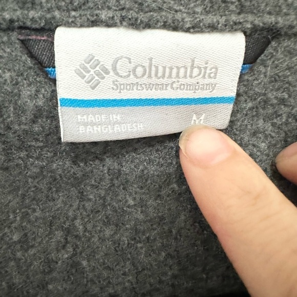 Columbia Vest Sleeveless Jacket Mens Size Medium Dark Gray Full Zip - Picture 2 of 3